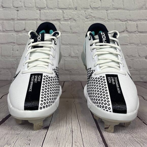 Nike Force Zoom Trout 7 Pro Metal White Baseball Cleats Mens Sz 7 (CQ7224-101) - Picture 6 of 11